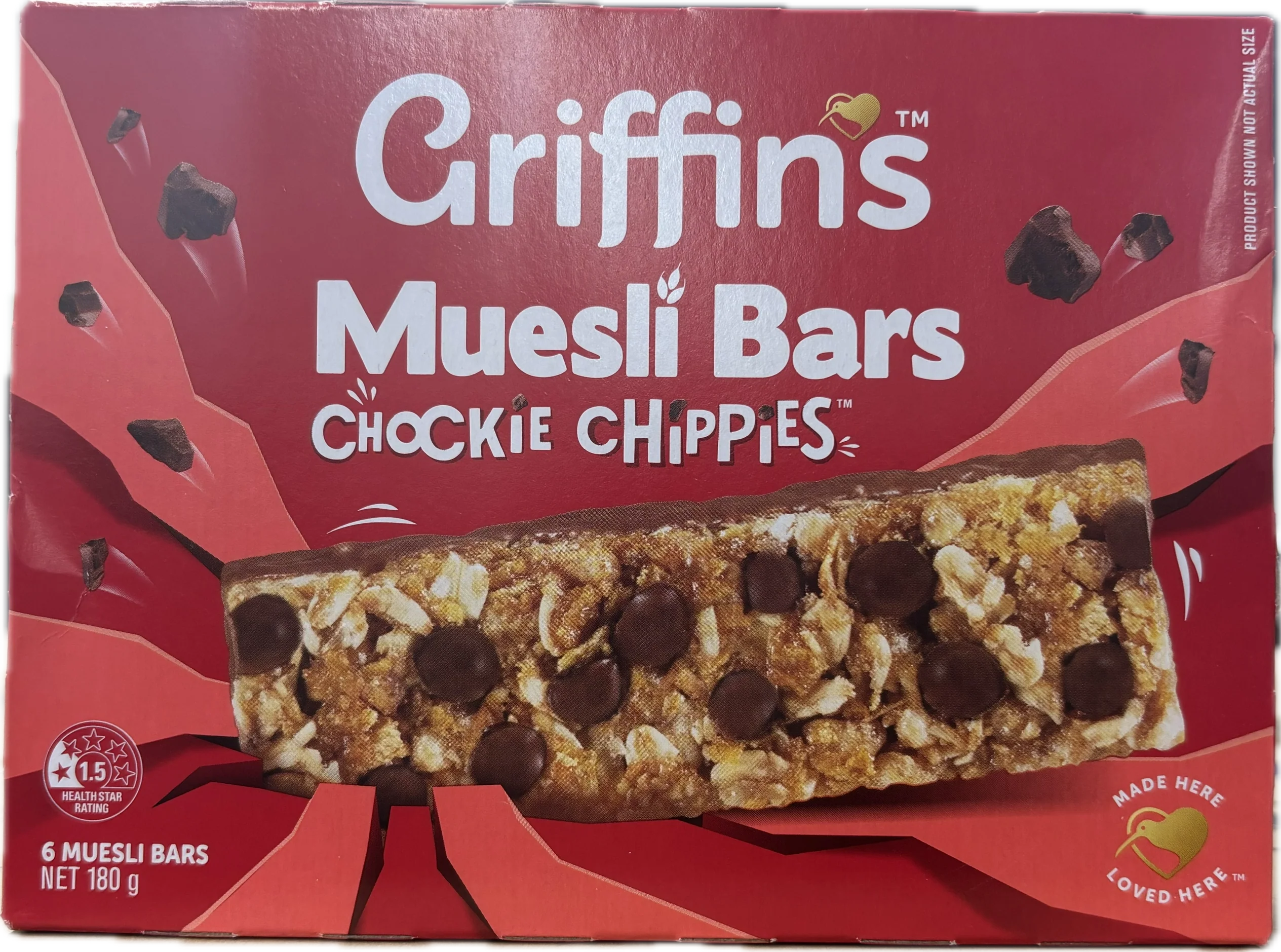 Griffins Muesli Bars Chockie Chippies 6pk 180g